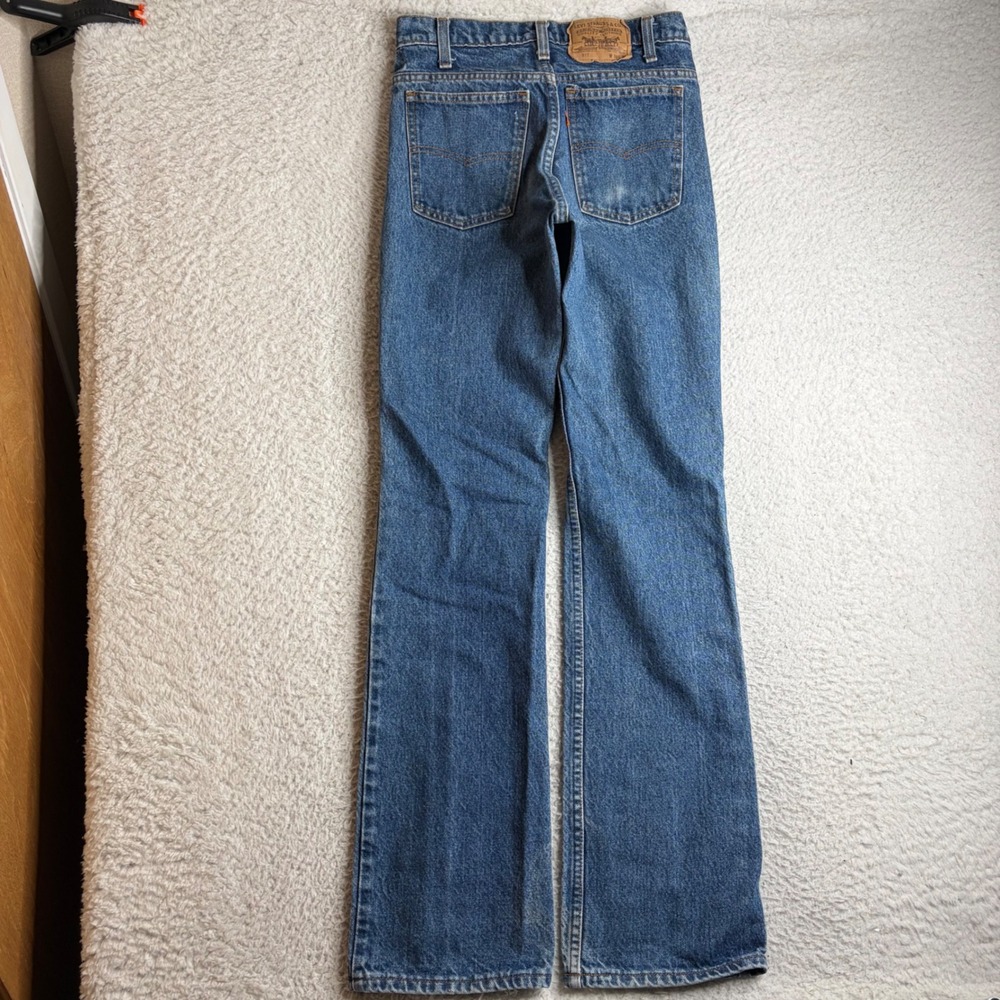 Vintage Levis 517 Orange Tab Jeans Mens 30x34 (28x33) Bootcut USA 1991 Blue FADE